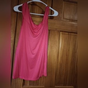 Pink / coral wide neck tank top size XL